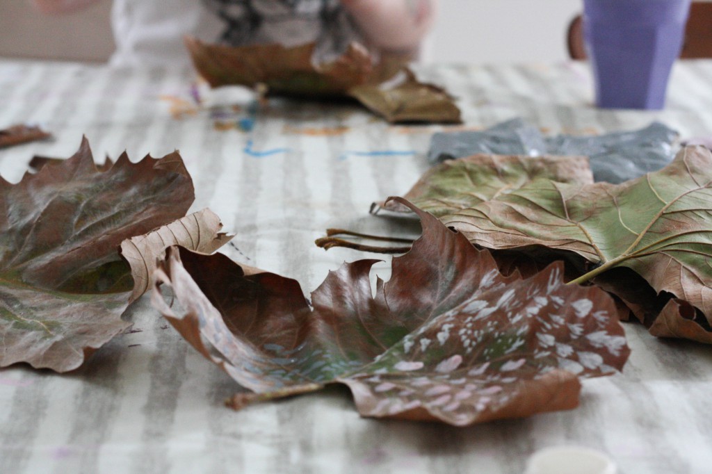 DIY guirlande efterår kreativ med børn_garland